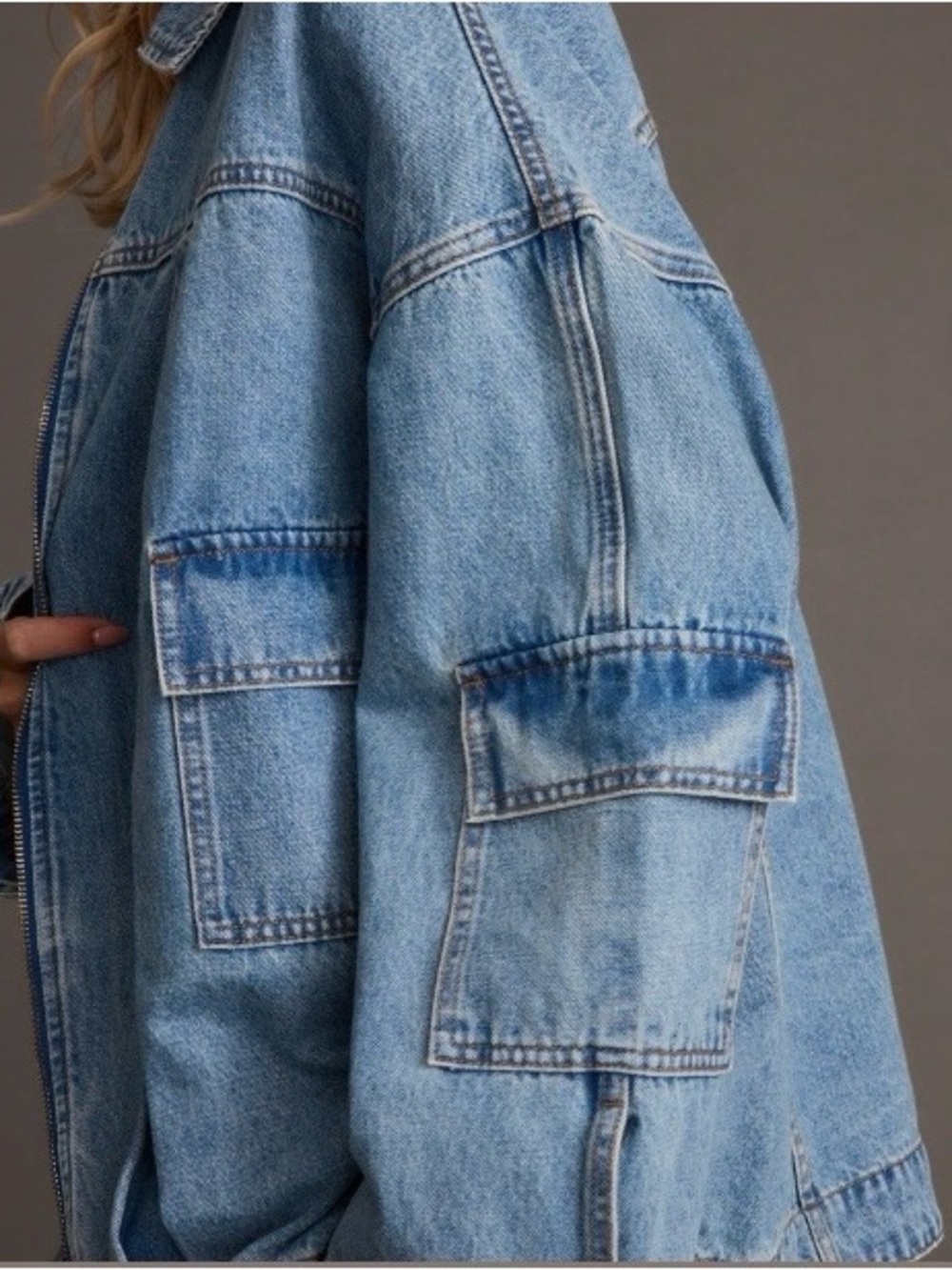12th Tribe Light Blue Women's Denim Jacket